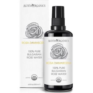 Alteya Organics - Bulgaars Rozenwater - Violet Glas Fles - Spray 200 ml - Biologisch
