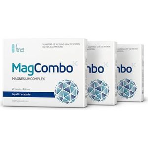 MagCombo - Geconcentreerd Zuiver Magnesium - Olieformule - 60 Capsules