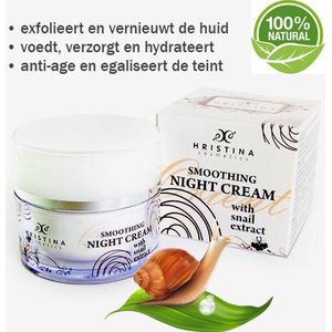Slakken - Snail Anti-age Nachtcrème Bio - Met Jojoba&Shea Butter - 50ml