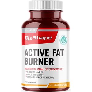 Fit & Shape Active FatBurners (120 V-capsules) met Quercetine, Groene Thee & L carnitine (bewust cafeïne vrije fatburner)