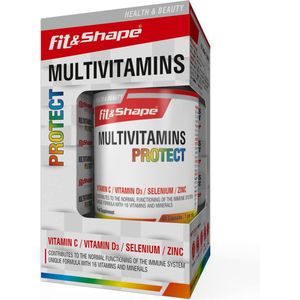 Fit&Shape Multivitamine Protect- compleet weerstand- met Vitamine D3-Vitamine C-Zink- 60 capsules-1 maand pakket