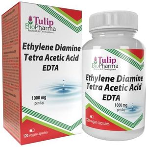 EDTA (Ethyleendiamine tetra azijnzuur zuur) 500mg 120 capsules, in Laboratorium getest, hoge dosering