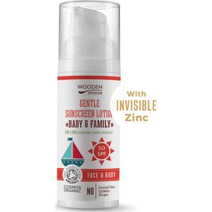 WoodenSpoon Zonnebrandlotion SPF 50 - 50 ml - Voor de Hele Familie - Mineralen UV-filters
