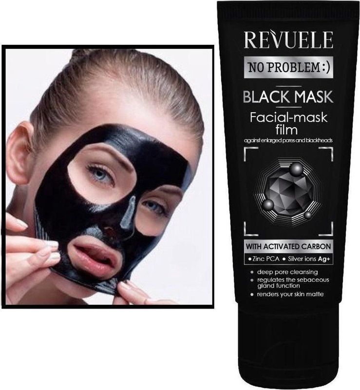Revuele - Charcoal Black Mask - Reinigend Peel-Off Masker - Zwart - 80 ml