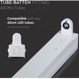 LED Tube Fittings - Wit - IJzer - IP20