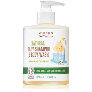 WoodenSpoon Natural Shampoo en Douchegel voor Kinderen Parfumvrij 300 ml