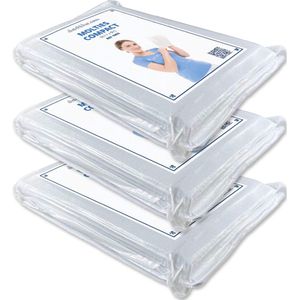 Dutchblue® | 3 x 50 molton COMPACT droge wegwerpwashandjes | 22 x 14,5 cm | 150 stuks | Droog | weggooi