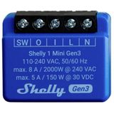 Shelly Plus 1 Mini Gen. 3 Draadloze schakelaar WiFi, Bluetooth