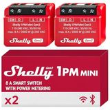 Shelly 1PM Mini Gen3 - Micromodule - Wi-Fi Schakelrelais - 1 Kanaal - Energiemeter - Set van 2