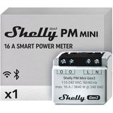 Shelly PM Mini Gen 3, wifi en Bluetooth Smart Power meter, 1 kanaal, 16 A, domotica, compatibel met Alexa en Google Home, iOS-Android-app, geen hub nodig