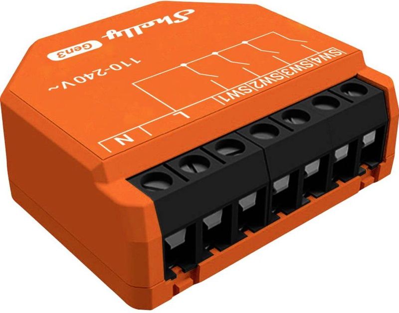 Shelly i4 Gen3 Scenariomodule Bluetooth, WiFi