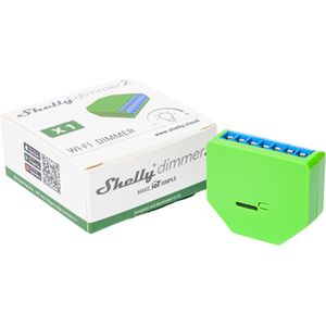 Shelly Dimmer 2 WiFi Smart Dimmer Switch, ingen neutral kabel, kompatibel med Alexa & Google Home, app för iOS/Android, ingen hubb krävs, trådlös strömbrytare, dimbart ljus (2 stuks)