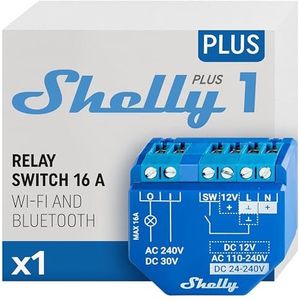 Shelly Plus 1 - Smart WiFi and Bluetooth Switch Actuator for Home Automation