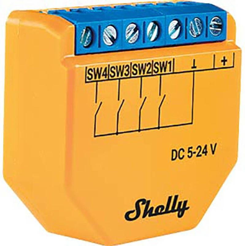 Shelly Plus i4 - Slimme Scène Activatie - Wi-Fi Bediening - Bluetooth