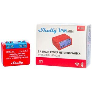 Shelly Plus Mini 1PM module | Bluetooth, WiFi | Rood