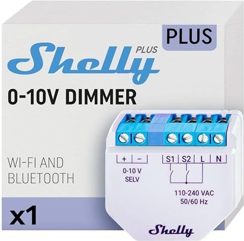 Shelly Dimmer 0-10V Dimmer Bluetooth, WiFi