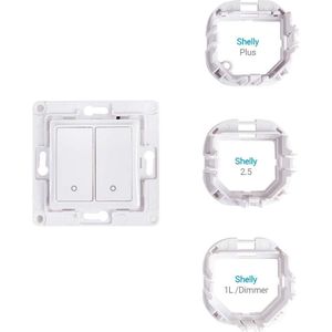 Shelly - Wall Switch 2 - Wandschakelaar - Wit - Voor Slimme Relais