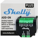 Shelly Plus Add-On | Bluetooth, WiFi | Zwart