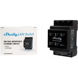 Shelly - LAN Switch - LAN-Schakelaar - DIN-Railmontage - 5 RJ45-Poorten