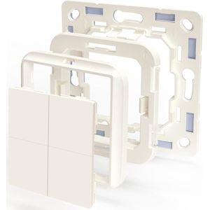 Shelly - Wandtaster-Adapter 232792 , 4-fach, weiß