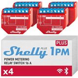 Shelly - Plus 1PM - Slimme Relais - Tot 16A - WiFi en Bluetooth