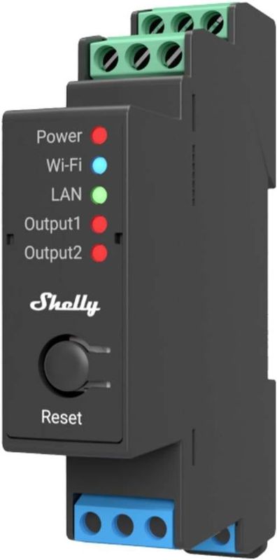 Shelly - Pro 2 - Wi-Fi Schakelaar - DIN-Rail - 2 Kanalen