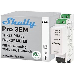 Shelly Pro 3EM 400A Elektriciteitsmeter Bluetooth, WiFi