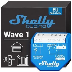 Shelly - Wave 1 - Draadloze Schakelmodule - Z-Wave 868,4 MHz - 1 Kanaal - 16A