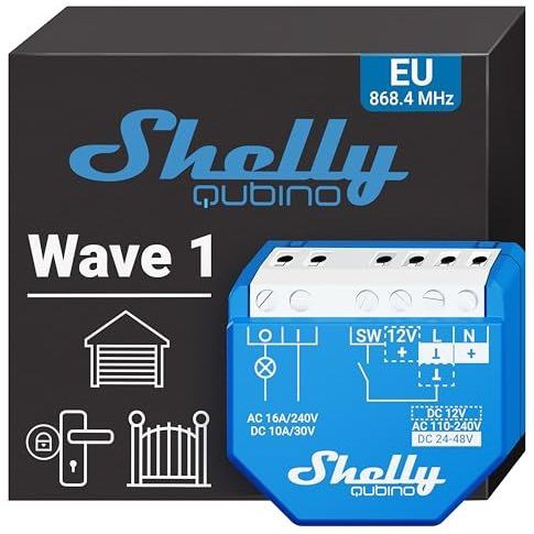 Shelly - Wave 1 - Draadloze Schakelmodule - Z-Wave 868,4 MHz - 1 Kanaal - 16A