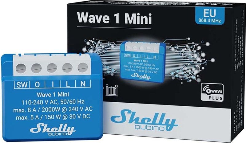Shelly Wave 1 Mini Schakelactor Z-Wave