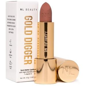 NL BEAUTY No. 03 THE QUEEN - Creamy, Semi-Matte Lipstick - Lipstick with a velvety finish, enriched with Vitamin E - GOLD DIGGER 4.5 g