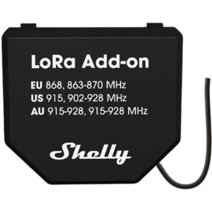 Shelly - LoRa Add-on - Versterker - Zwart - LoRa-technologie