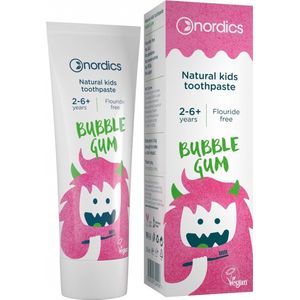 Nordics Organic Care Tandpasta Kids Bubble Gum zonder fluit