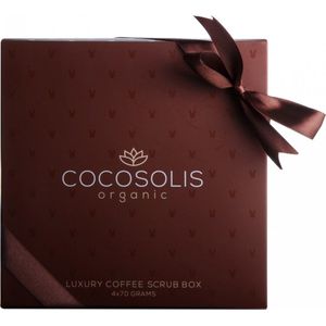 COCOSOLIS - Luxury Coffee Scrub Box - Gezichtscrub - Vegan - 4x70gr