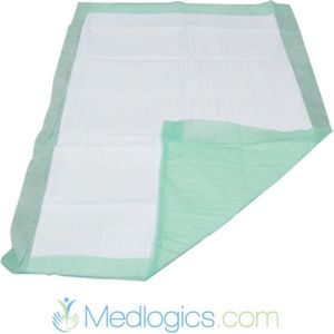 Medlogics 25 stuks wegwerp bed onderleggers - Incontinentie bed onderleggers - matrasbeschermers - 60 x 90 cm