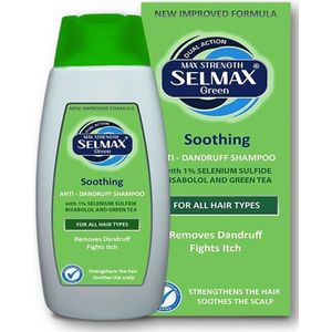 Selmax - Anti-Roos Shampoo - Groen - Actieve Ingrediënten - Voor Elk Haartype