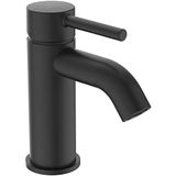 Ideal Standard CeraLine - Waschtischarmatur mit Ablaufgarnitur Click-Clack, schwarz BC822XG