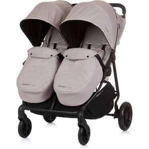 Chipolino Top Stars Duo Kinderwagen - Verstelbare Buggy voor 2 kinderen - Ebony