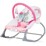 Chipolino Babywippe Melody 2 in 1 Gurt Musik Vibration Spieluhr Schaukelfunktion pink