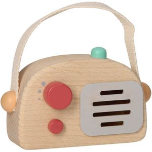 Houten radio - wit