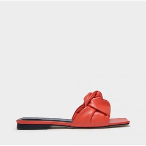 Lima sandalen in glad rood leer