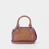 By Far, Metallic Calfskin Dora Leren Tas Grijs, Dames, Maat:ONE Size