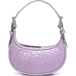 By Far, Croco Mini Soho Tas Paars, Dames, Maat:ONE Size