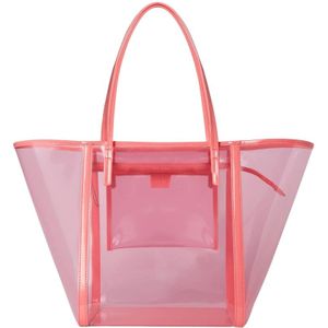 By Far, Transparante Club Tote Tas Roze, Dames, Maat:ONE Size