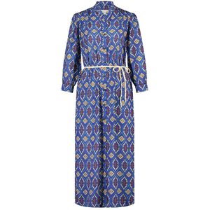 JANE LUSHKA - GB9232685 - Jurk - Blue - Lange Mouwen - All-Over Print