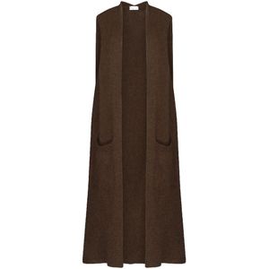 Jane Lushka - KN Peggy - Vest - Brown - Luxe Mix van Mohair en Wol