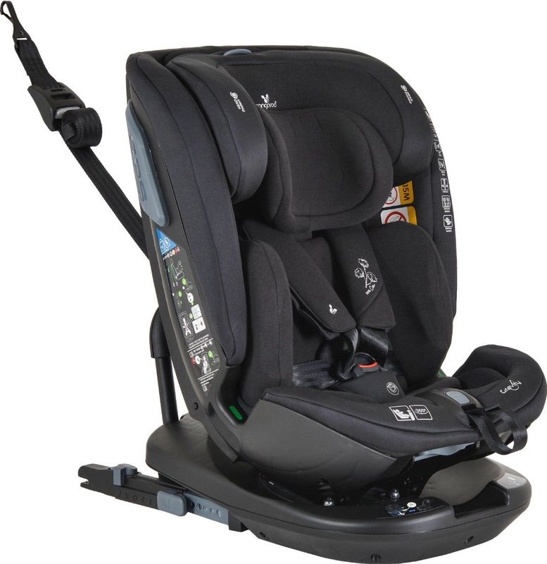 Cangaroo Kindersitz Gravity i-Size (40-150cm) Sitz drehbar, Kopfstütze, Isofix schwarz