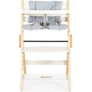 Cangaroo - Caramel - 2-in-1 Meegroei Kinderstoel - Hout - Wit