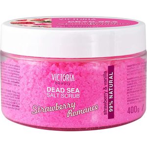 Victoria Beauty - Salt Body Scrub Dead Sea 400 gr met aardbei en vanille