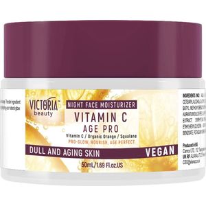 Victoria Beauty Vitamin C Age Pro Night Face Moisturizer - Vitamine C nachtcrème - 50 ml